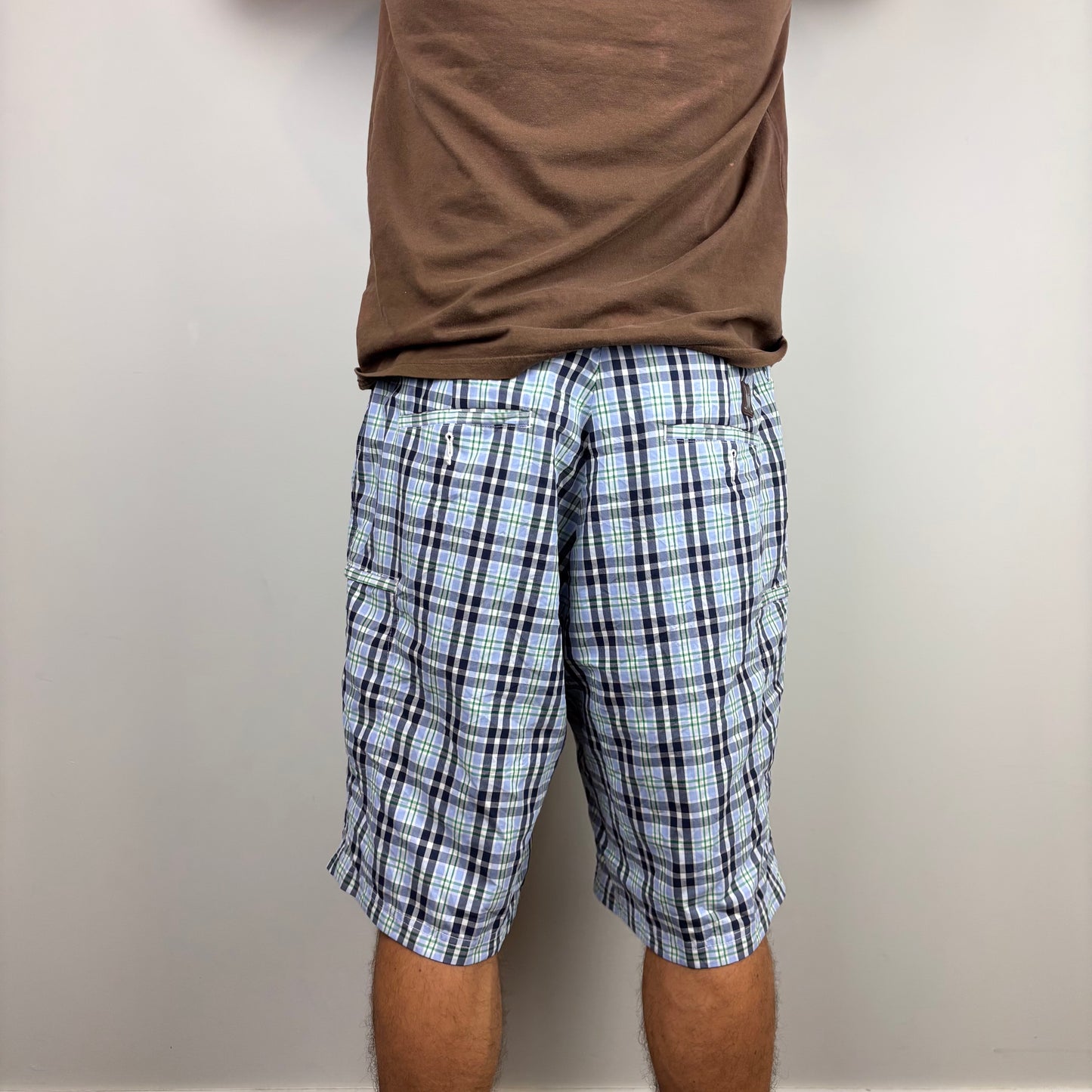 Purple Plaid Cargos Adjustable Waist  | Size XS-XL