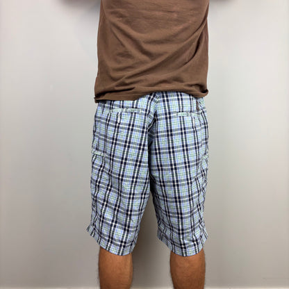 Purple Plaid Cargos Adjustable Waist  | Size XS-XL
