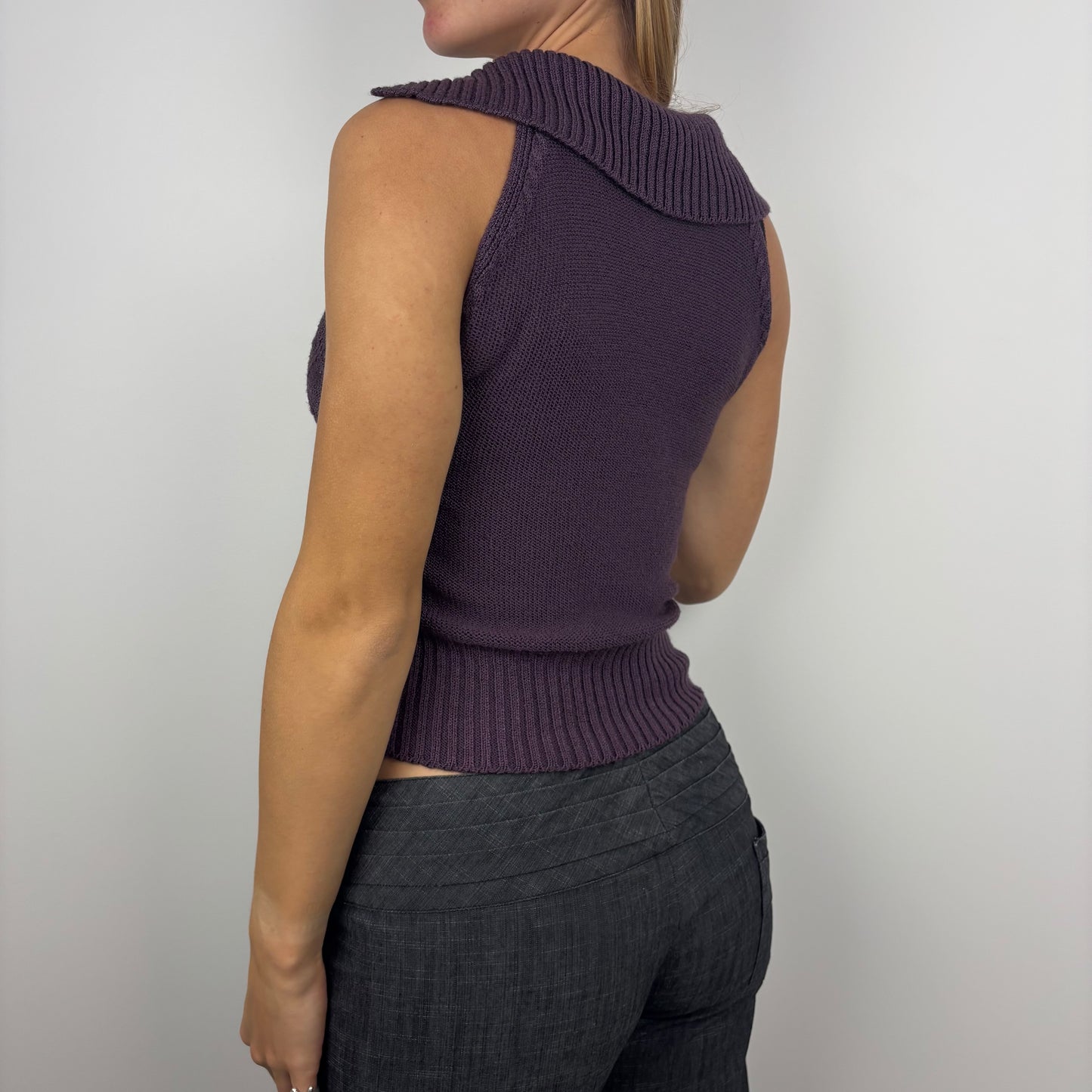 Euro Purple Knit Vest