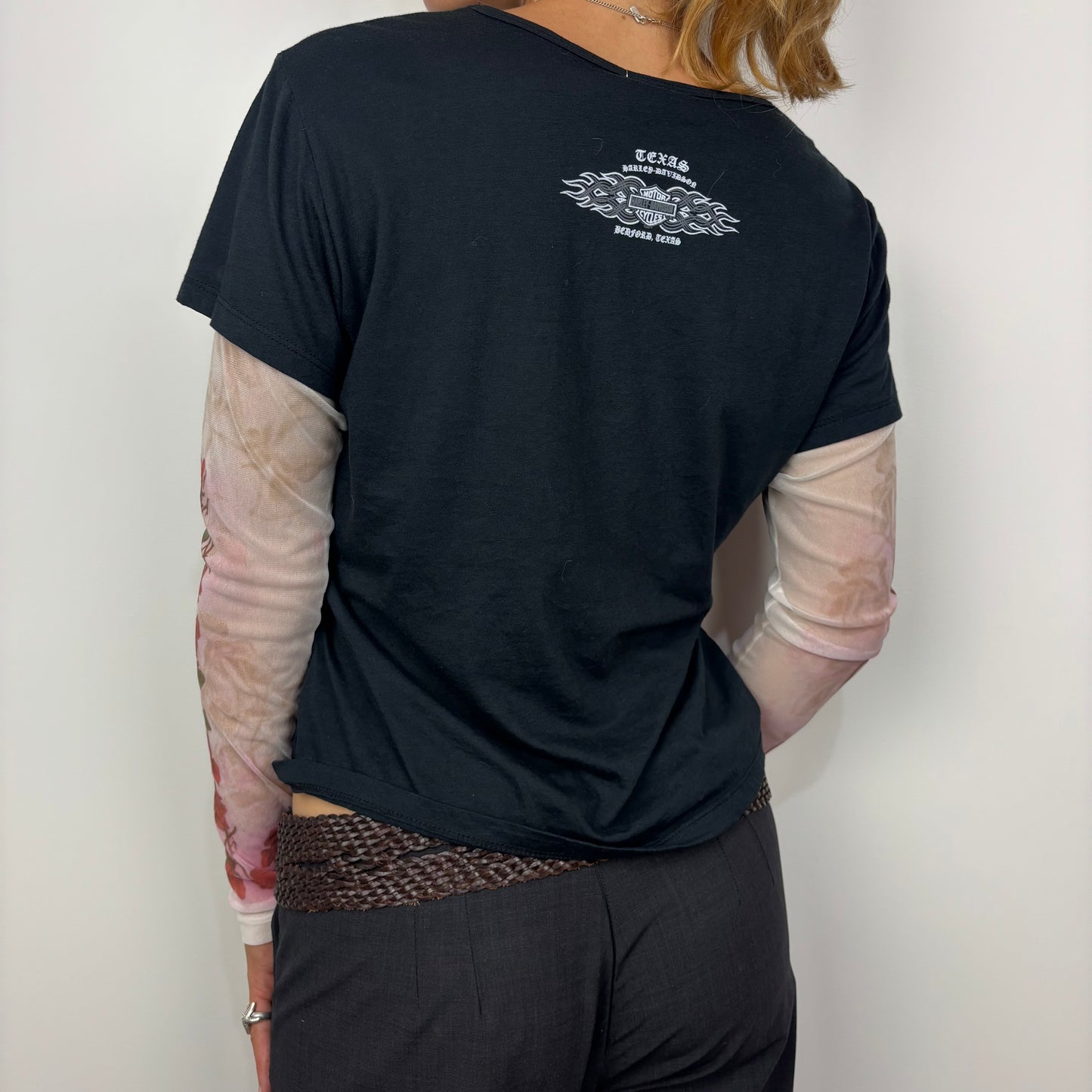 Harley Davidson Tattoo Sleeve Baby Tee