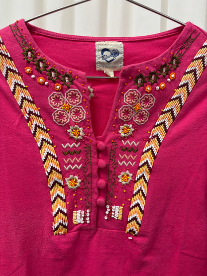 Pink Boho Long Sleeve