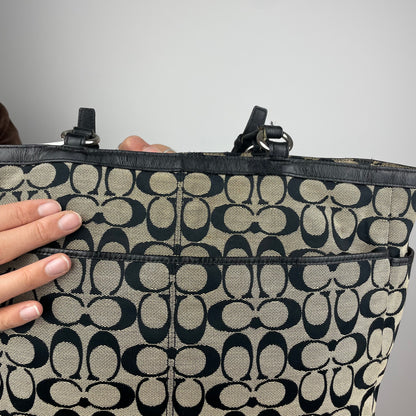 Coach Signature Grey Gallery Tote Bag