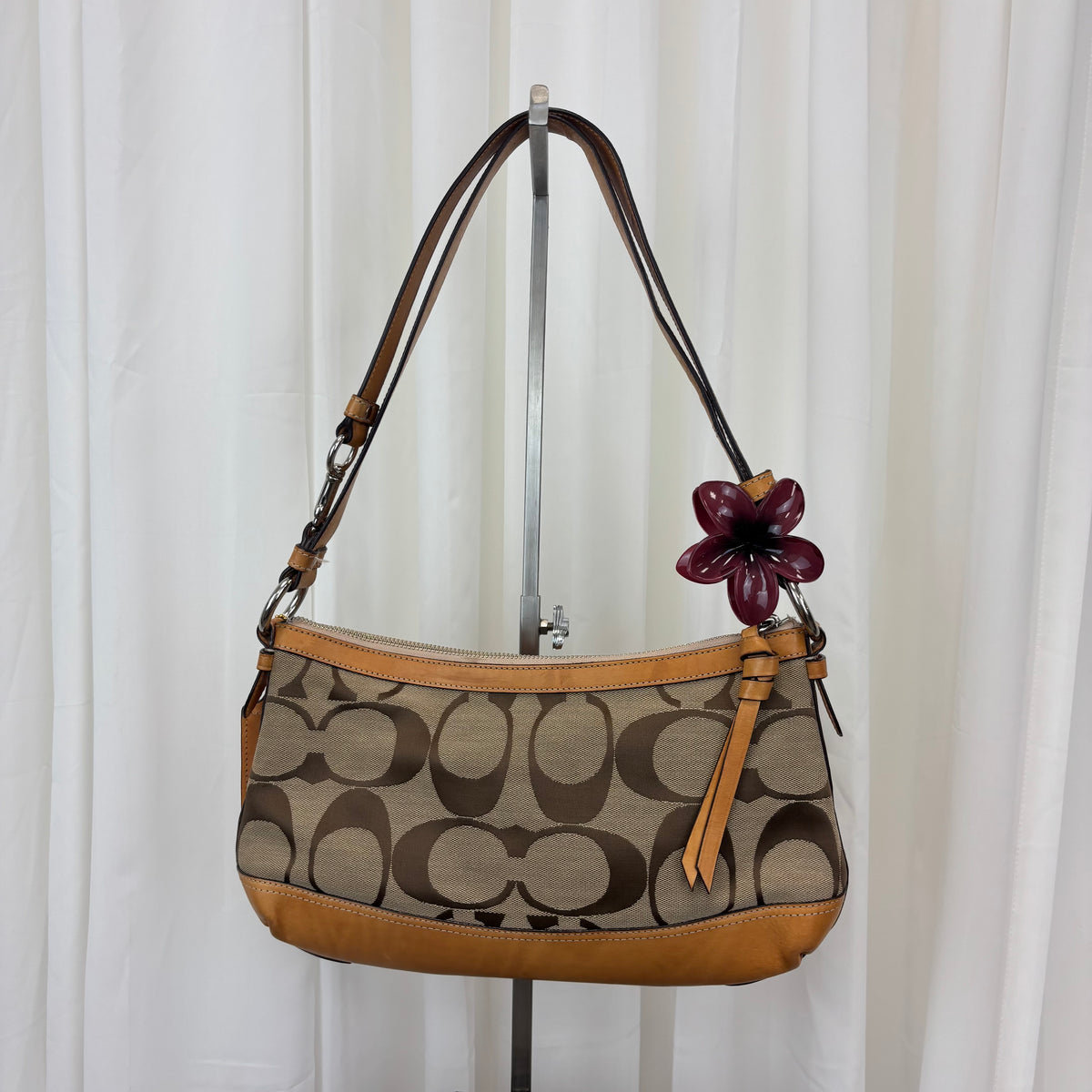 Coach Signature East West Pleated 2-Way Bag