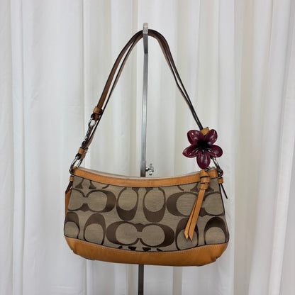 Coach Signature East West Pleated 2-Way Bag
