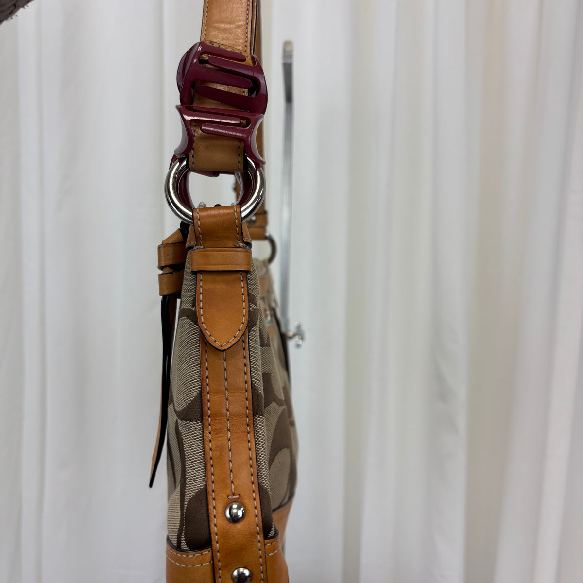 Coach Signature East West Pleated 2-Way Bag