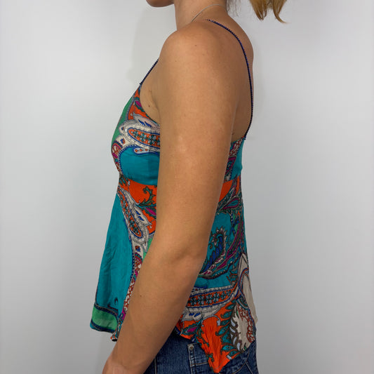 Paisley Cami with Diamanté Straps