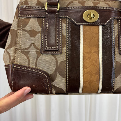 Coach Signature Stripe Satchel