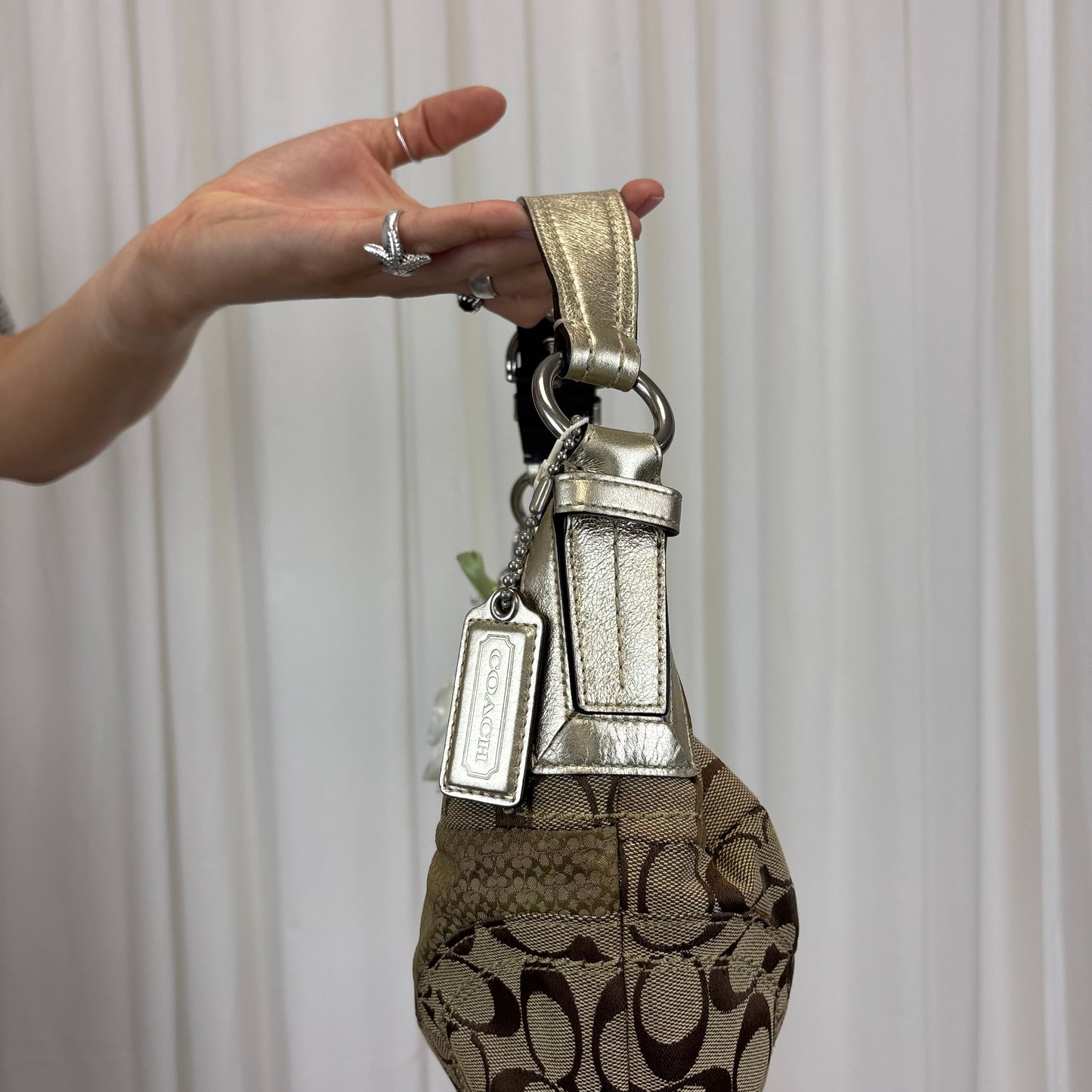 Coach Patchwork Crescent Hobo Bag