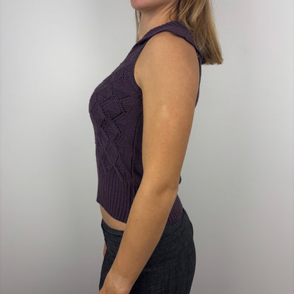 Euro Purple Knit Vest