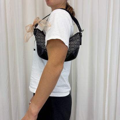 Coach Signature Mini Grey Hobo Bag
