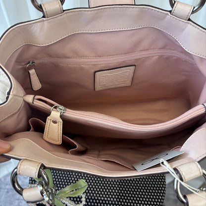 Coach Signature Soho Tote Bag Pink Leather