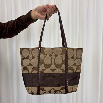 Coach Signature Stripe Tote Bag