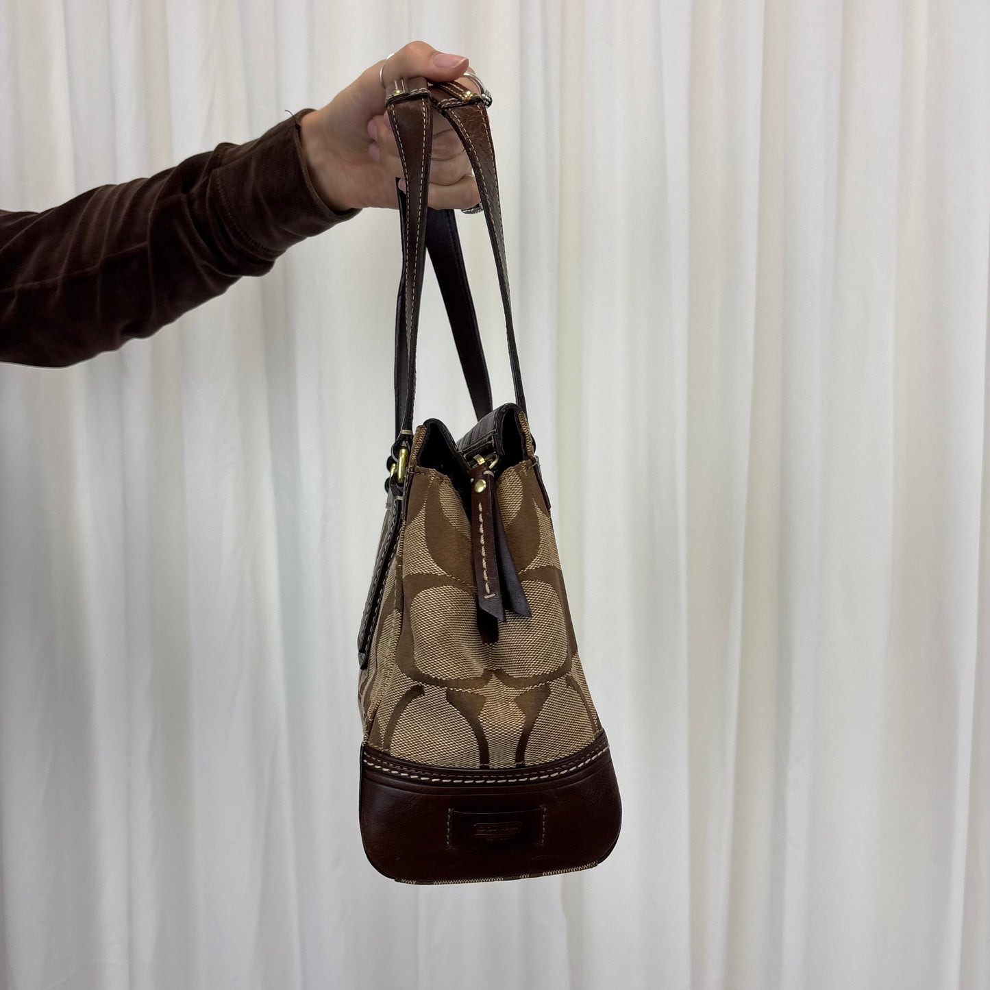 Coach Signature Stripe Satchel