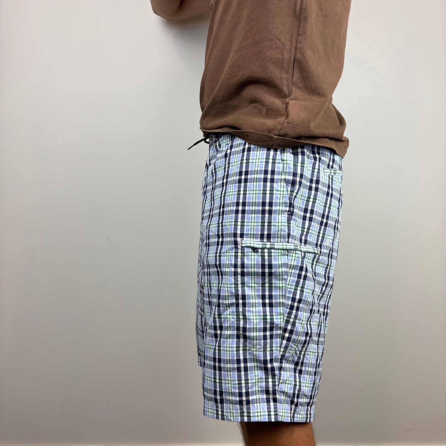 Purple Plaid Cargos Adjustable Waist  | Size XS-XL