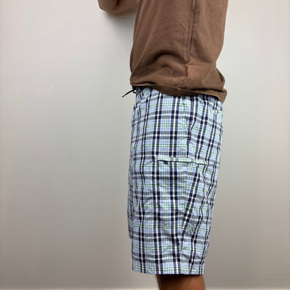 Purple Plaid Cargos Adjustable Waist  | Size XS-XL