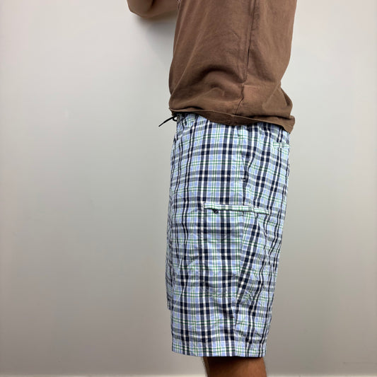 Purple Plaid Cargos Adjustable Waist  | Size XS-XL