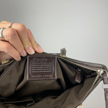 Coach Signature Stripe Tote Bag