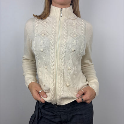 Italian Merino Y2k Dual Zip Cardigan