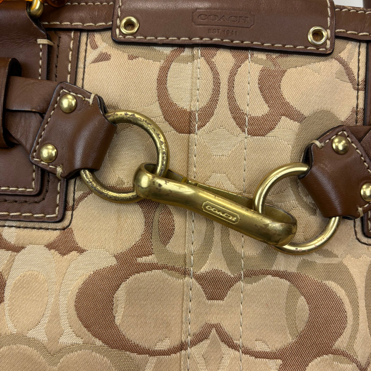Coach Op Art Hamptons Medium Satchel Bag