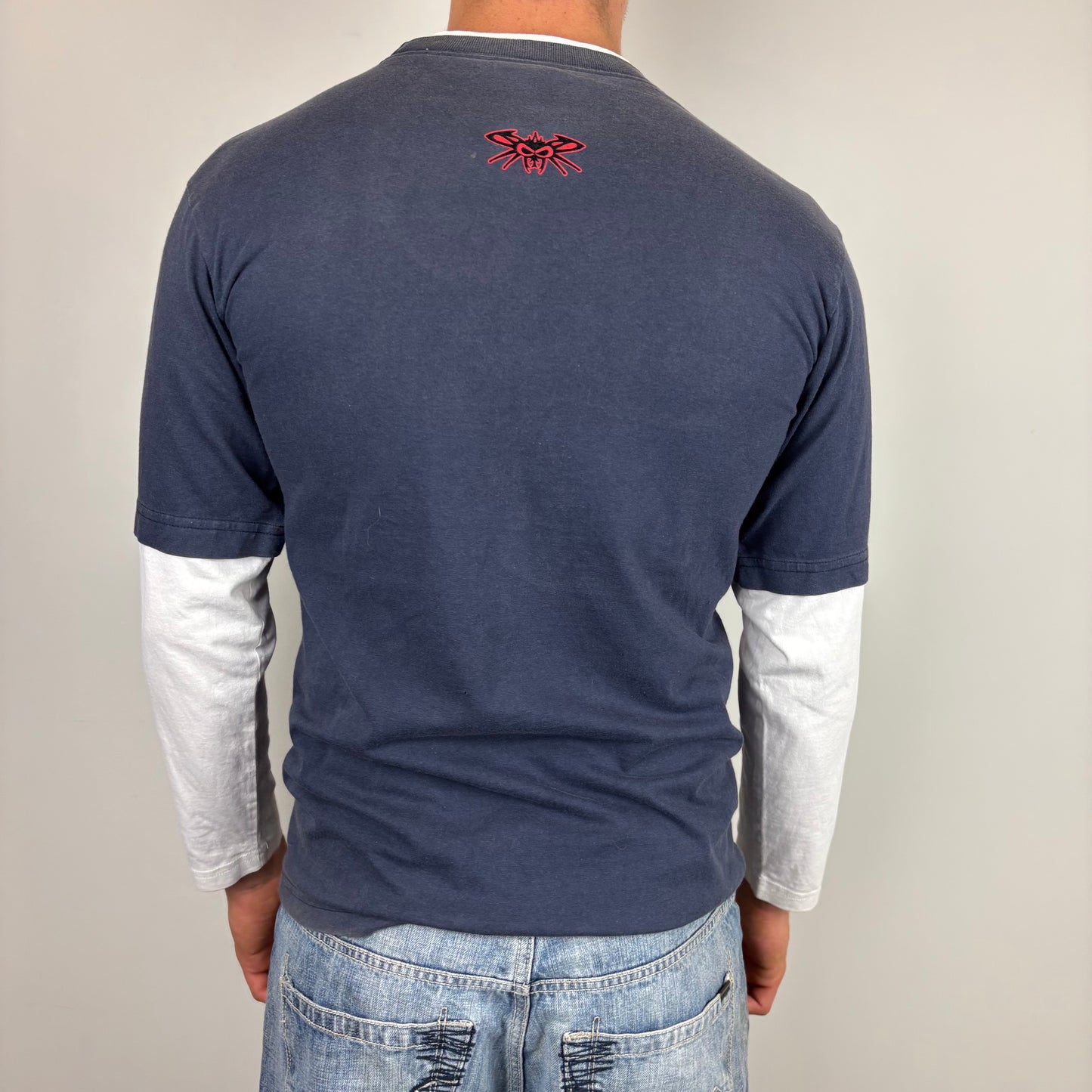 Vintage Black Flys Spellout Long Sleeve | Size S-M