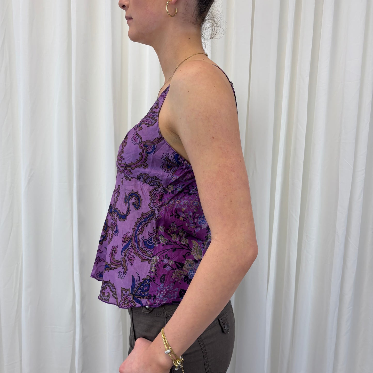 Purple Silk Cami
