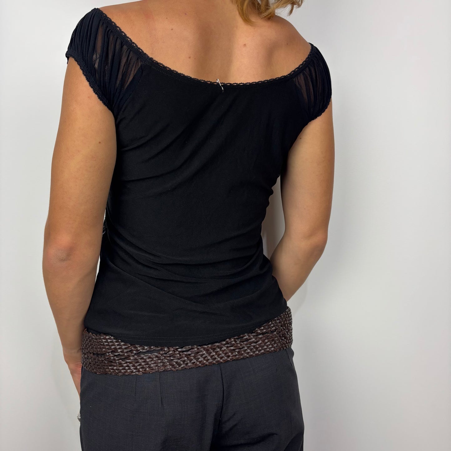 Cap Sleeve Top with Beaded Details