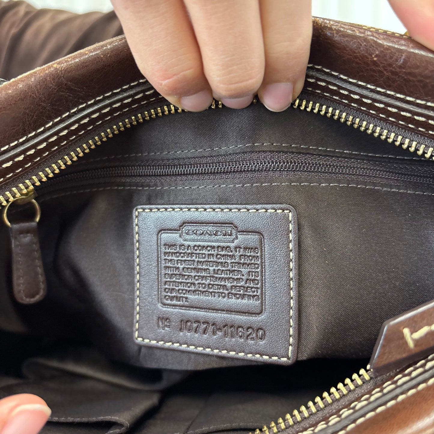 Coach Signature Stripe Satchel