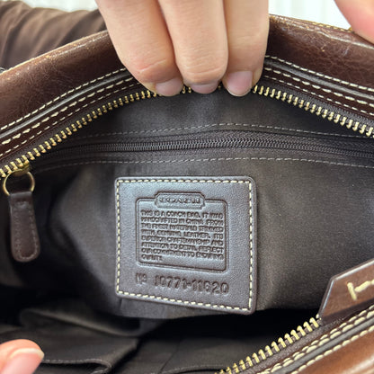 Coach Signature Stripe Satchel