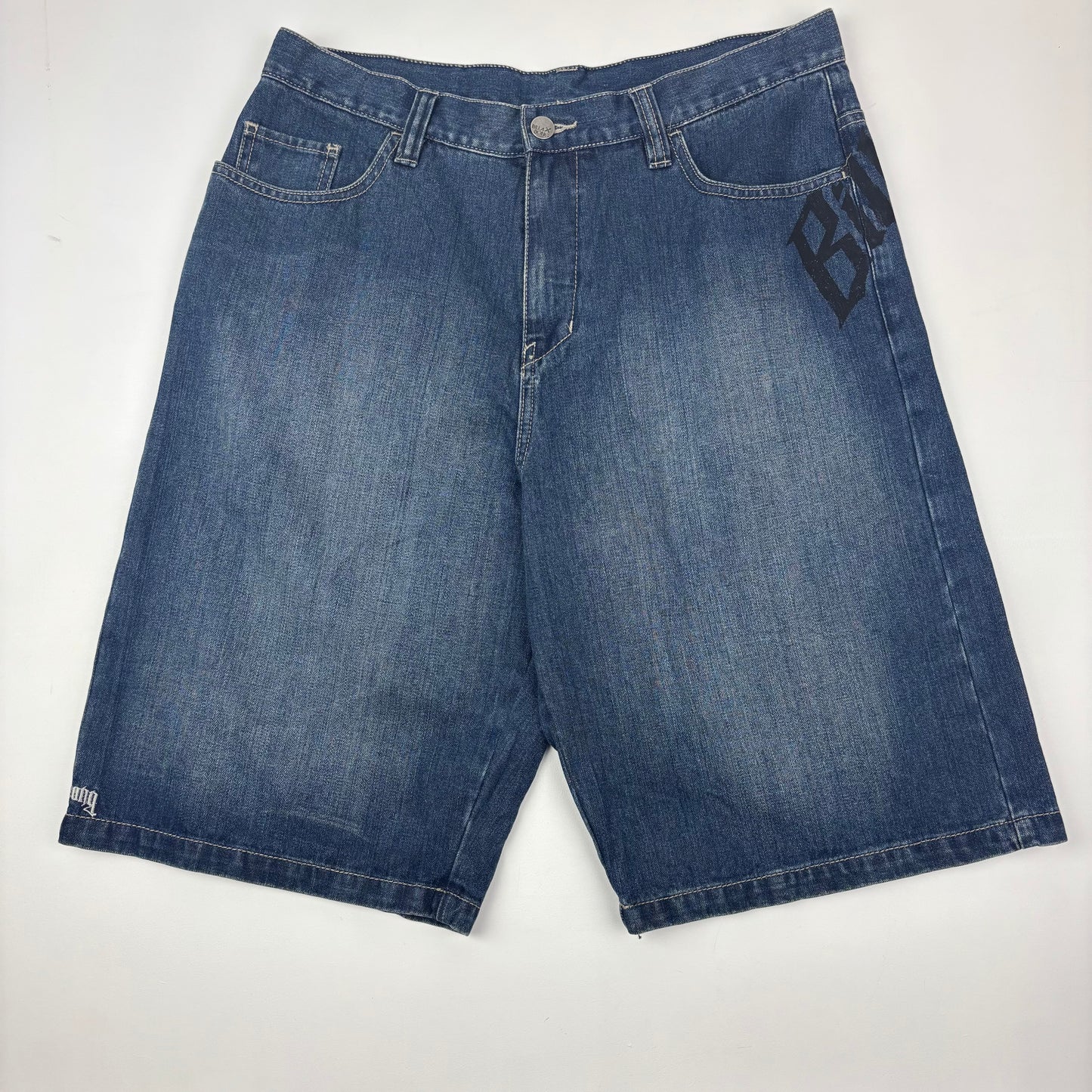Dark Wash Billabong Spellout Jorts