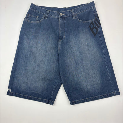 Dark Wash Billabong Spellout Jorts