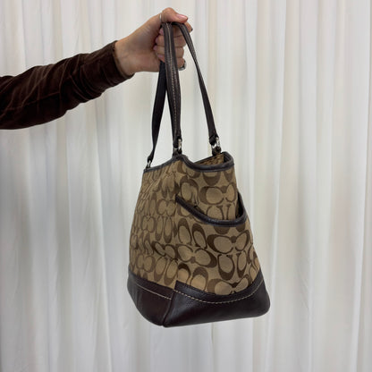 Coach Signature Carrie Brown Tote Bag
