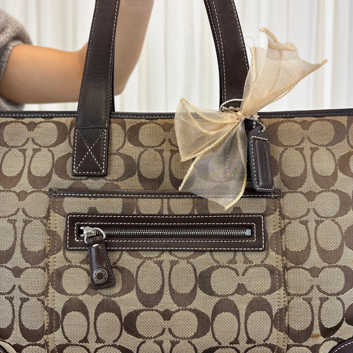 Coach Signature Mini Zip Tote Bag