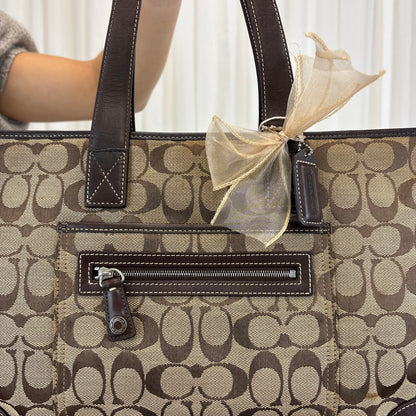 Coach Signature Mini Zip Tote Bag