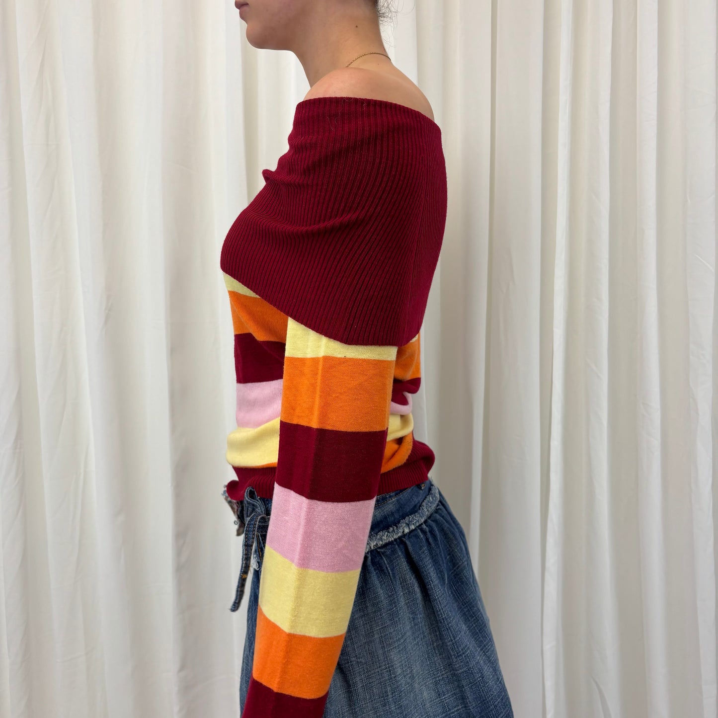 Y2K Italian Striped Jumper