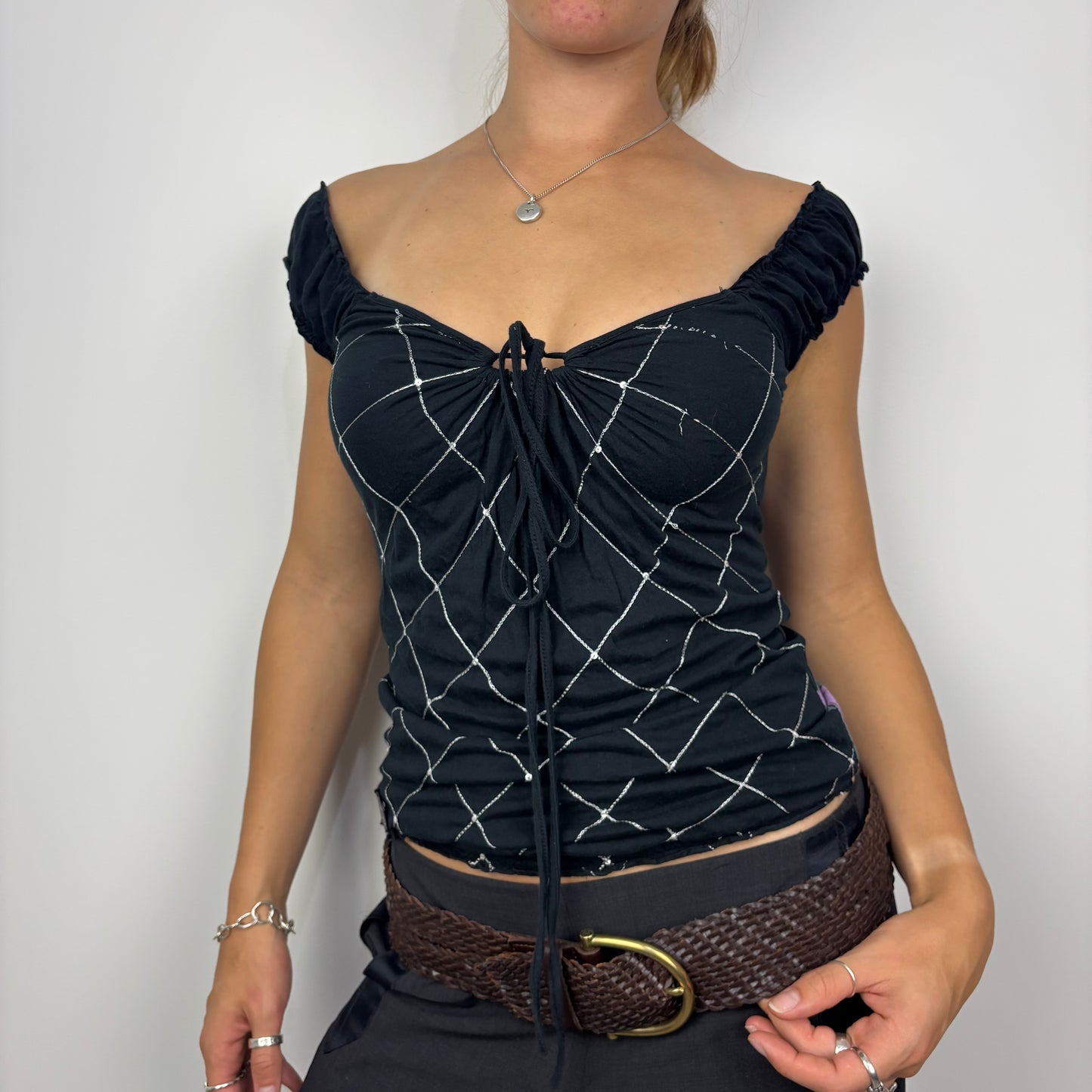 Burn'n'Violet off the Shoulder Top