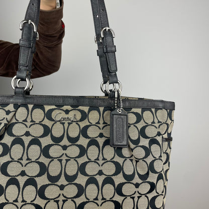 Coach Signature Grey Gallery Tote Bag