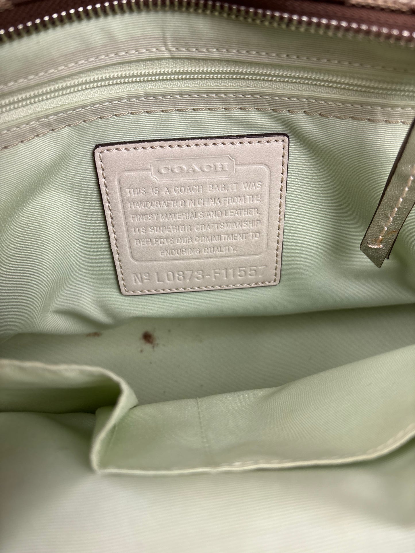 Coach Signature Hamptons Satchel