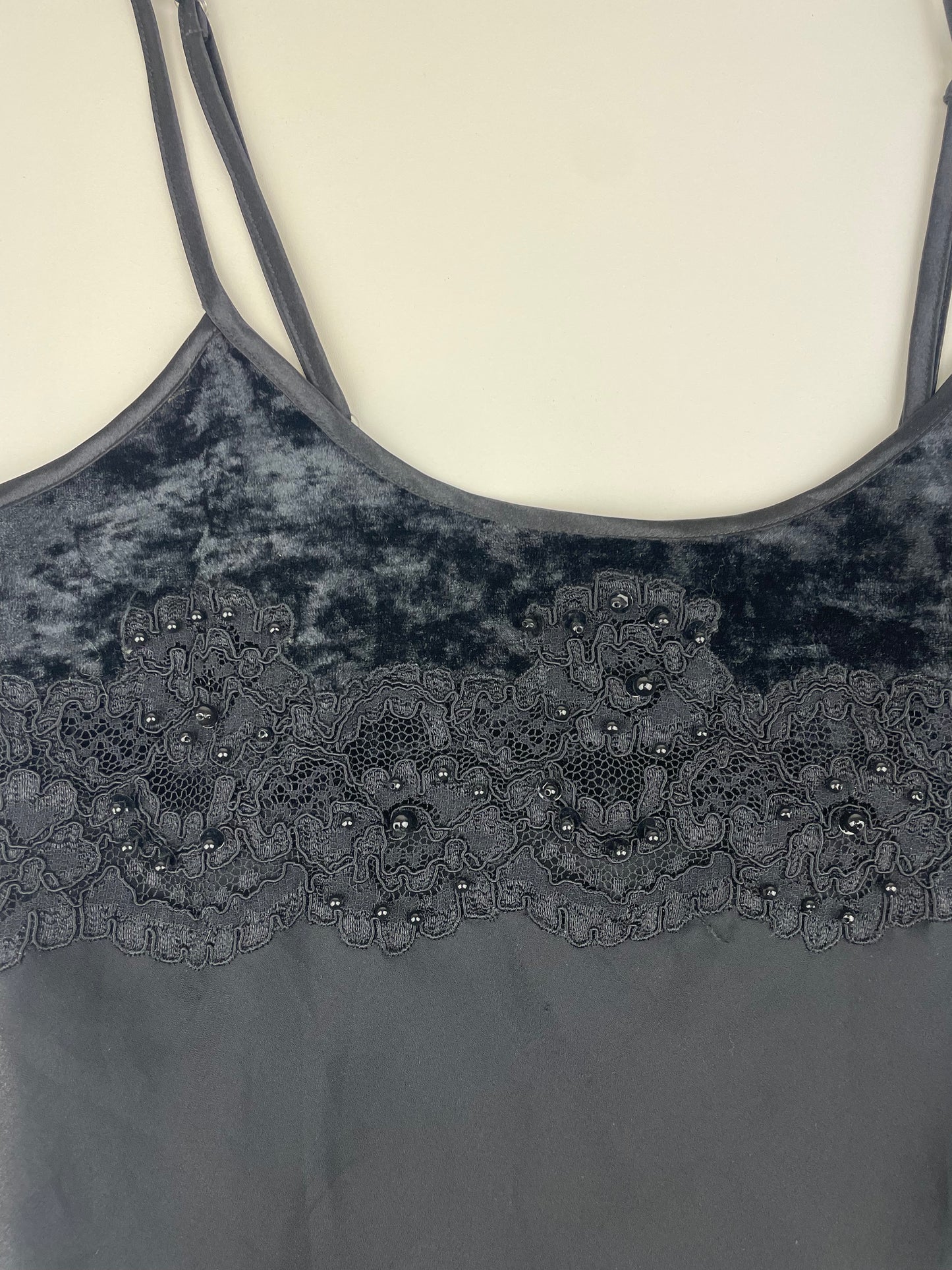 Victoria's Secret Vintage Gold Label Black Slip Dress