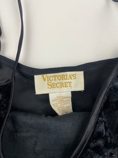 Victoria's Secret Vintage Gold Label Black Slip Dress