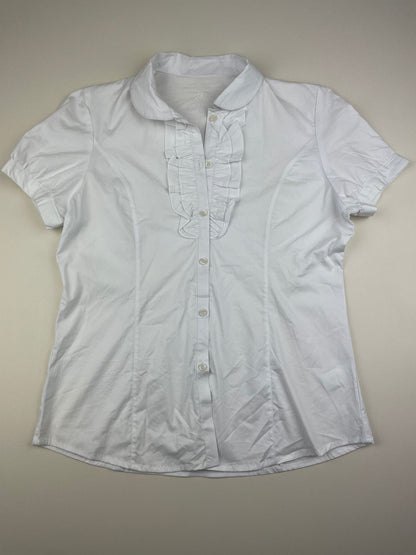 White Ruffled Blouse