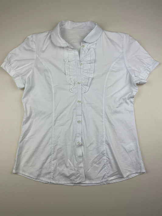 White Ruffled Blouse