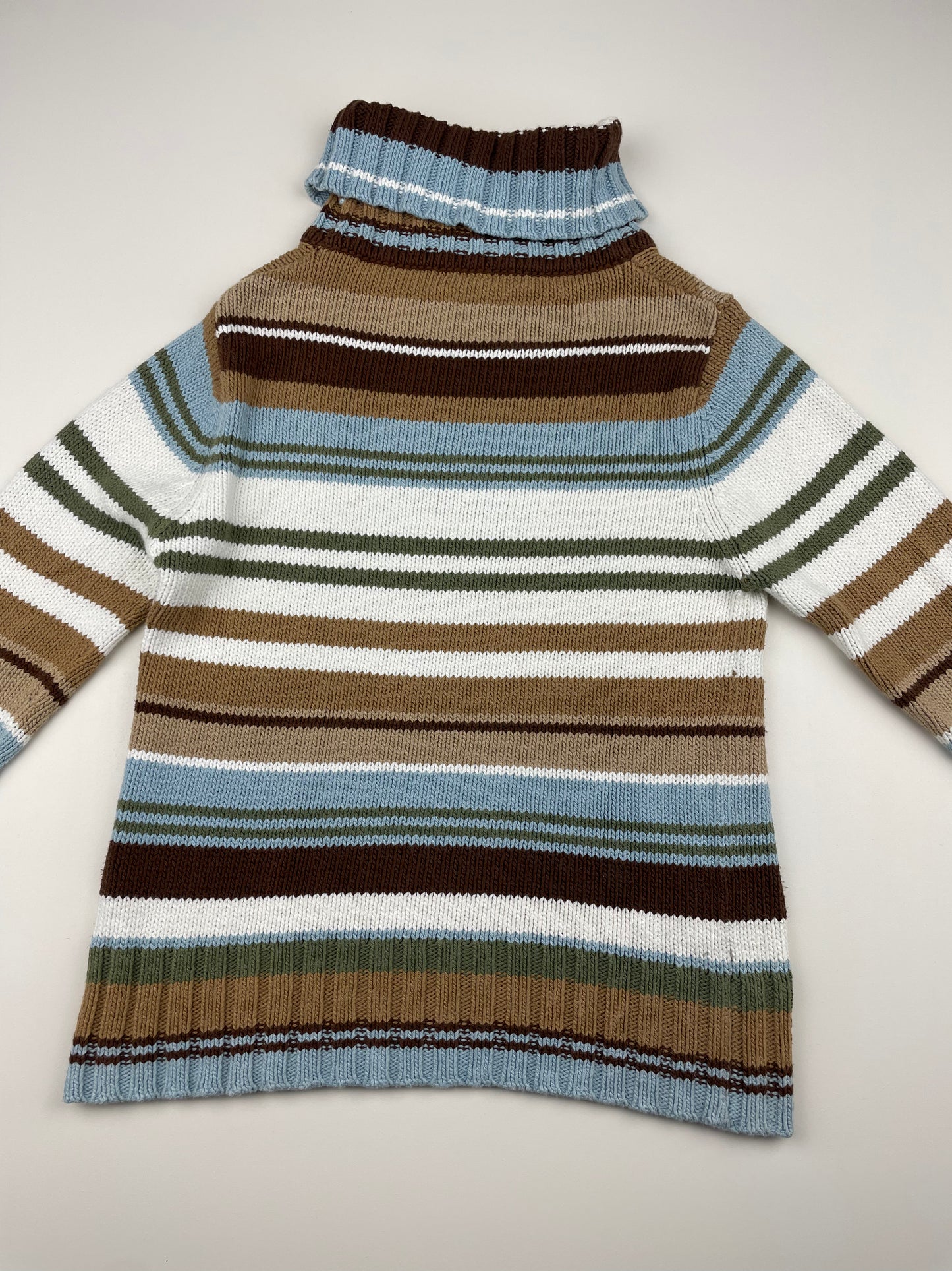 Y2K Striped Turtle Neck Knit