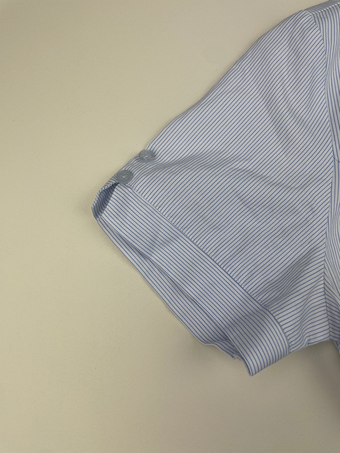 Blue Striped Cinched Shirt
