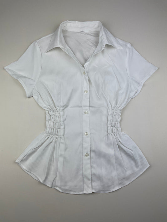 White Cinched Shirt