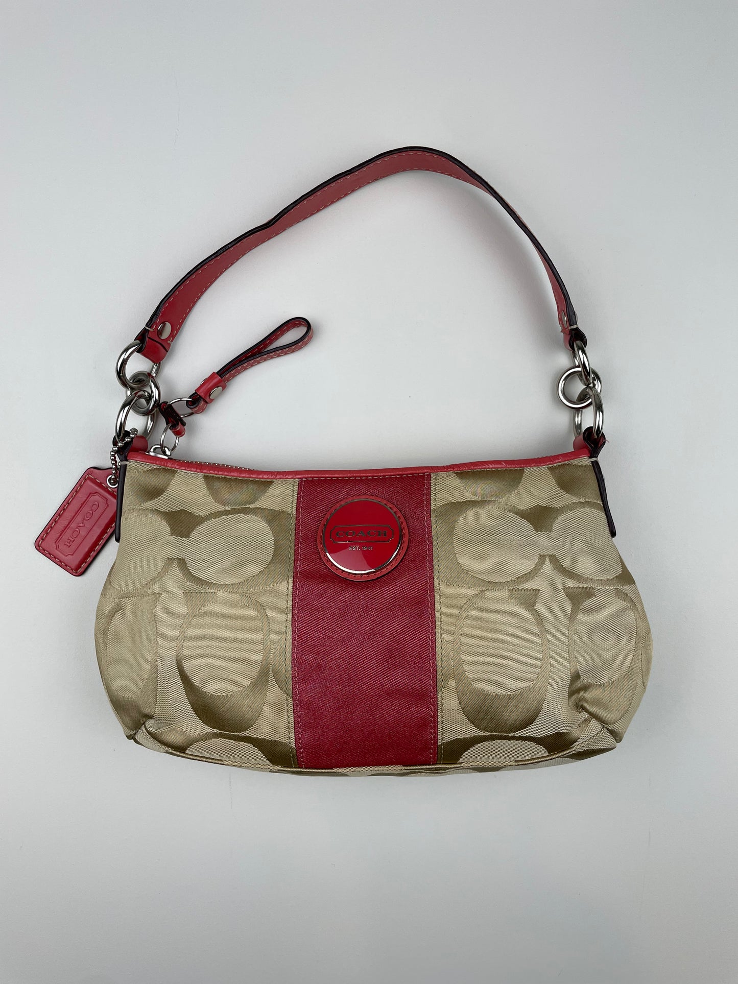 Coach signature Stripe Demi Two Way