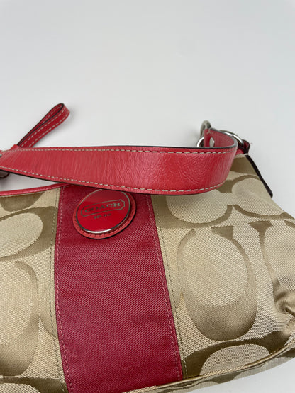 Coach signature Stripe Demi Two Way