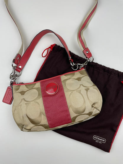 Coach signature Stripe Demi Two Way