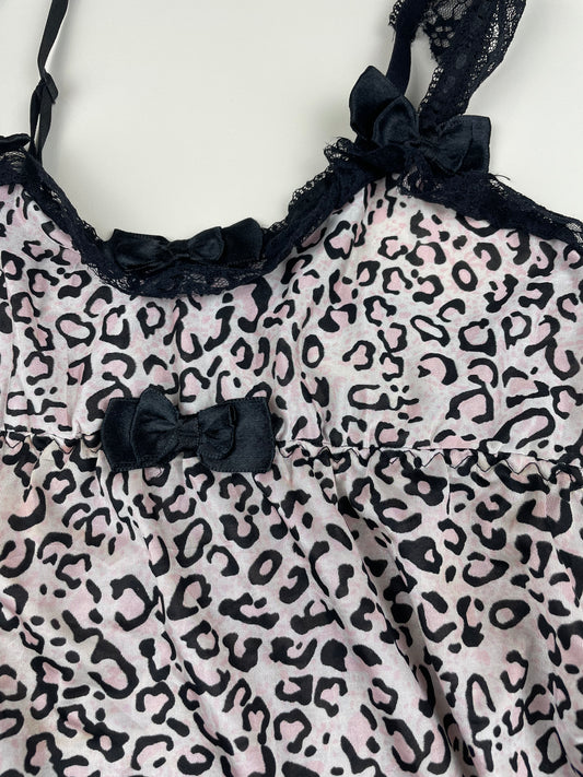 Pink Cheetah Bow Cami