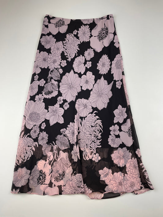Brown and Pink Flower Maxi