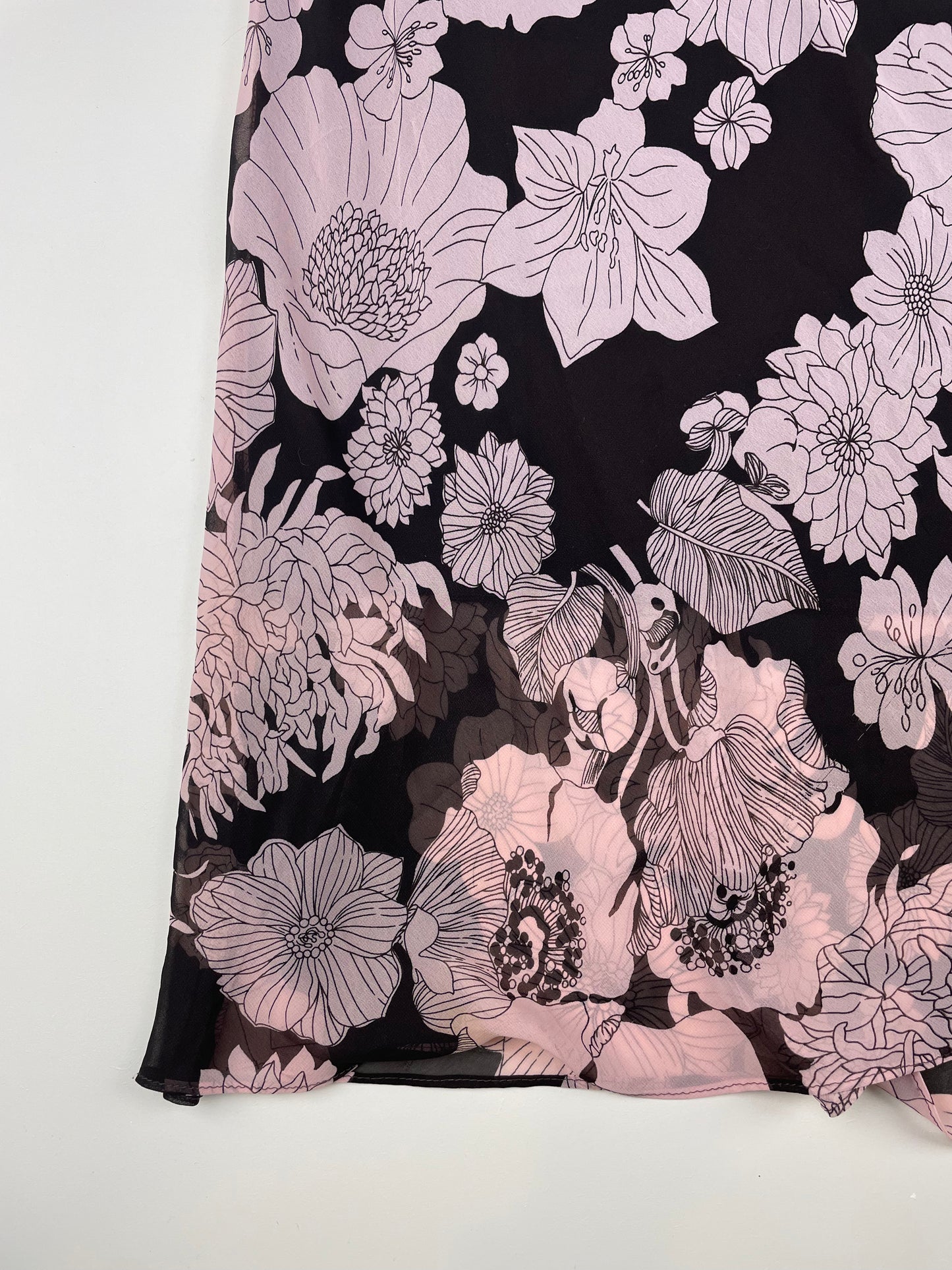 Brown and Pink Flower Maxi